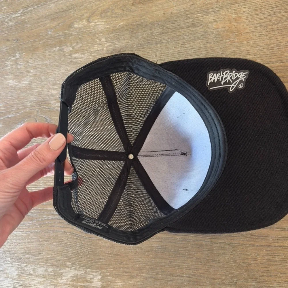 Bart Bridge Pasadena Pocket Hat-Secret Patch Pocket-Black Canvas & Mesh-One Size